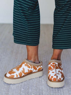 Tazz Platform Mule - Cow Camel 6.5 / Cow Camel