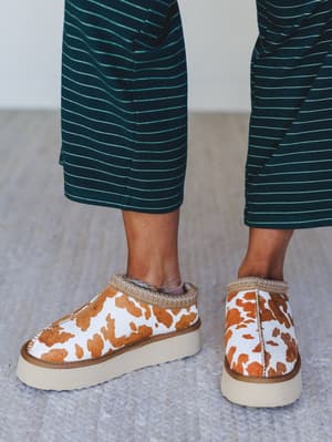 Tazz Platform Mule - Cow Camel 6.5 / Cow Camel
