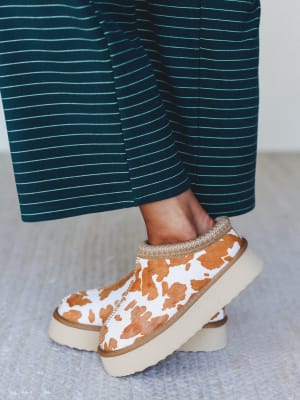 Tazz Platform Mule - Cow Camel 6.5 / Cow Camel