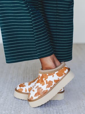 Tazz Platform Mule - Cow Camel 6.5 / Cow Camel