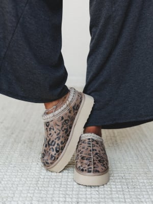 Tazz Platform Mule - Leopard Khaki 10 / Leopard Khaki