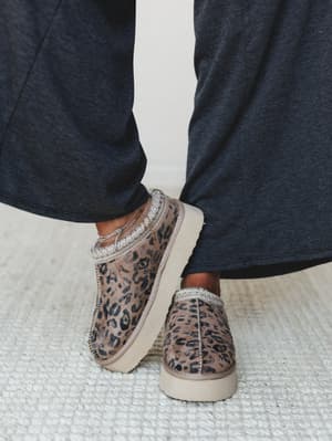Tazz Platform Mule - Leopard Khaki 10 / Leopard Khaki
