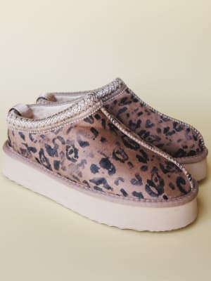 Tazz Platform Mule - Leopard Khaki 10 / Leopard Khaki