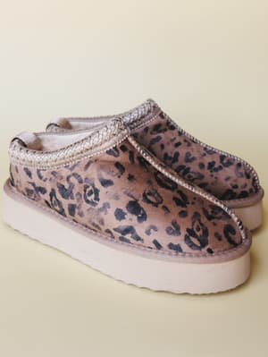 Tazz Platform Mule - Leopard Khaki 10 / Leopard Khaki