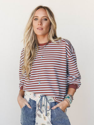 Now and Forever Pullover - Brown L / Brown