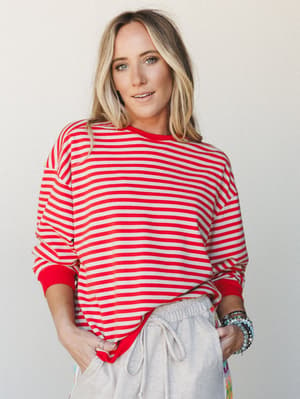 Now and Forever Pullover - Red Orange L / Red Orange