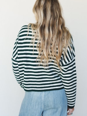 Aira Button Down Cardigan - Forest L / Forest