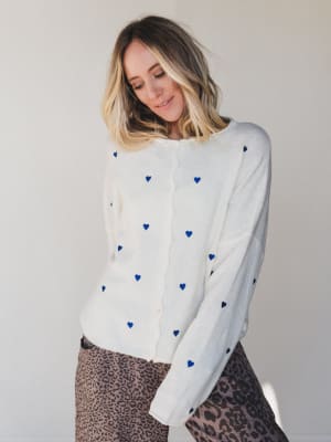 Heart On You Cardigan - Ivory L / Ivory
