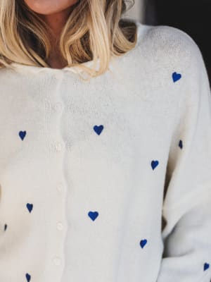 Heart On You Cardigan - Ivory L / Ivory
