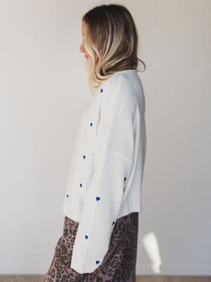 Heart On You Cardigan - Ivory L / Ivory
