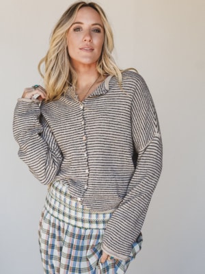 Amara Button Down Cardigan - Natural L / Natural