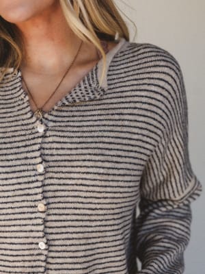 Amara Button Down Cardigan - Natural L / Natural