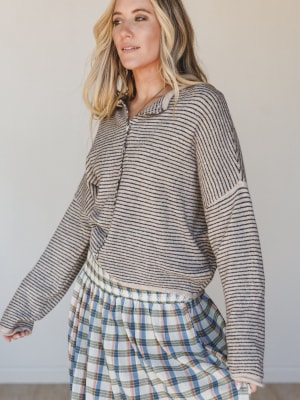 Amara Button Down Cardigan - Natural L / Natural