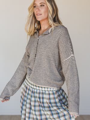 Amara Button Down Cardigan - Natural L / Natural