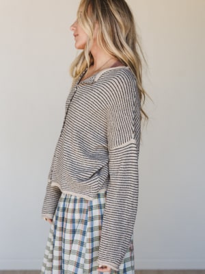 Amara Button Down Cardigan - Natural L / Natural