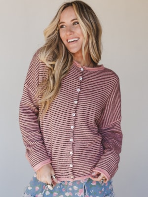 Amara Button Down Cardigan: undefined