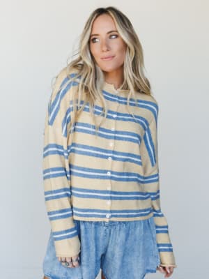 Birdie Button Down Cardigan - Honey L / Honey