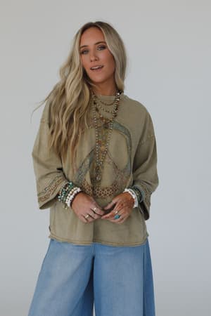 josephine-peace-patchwork-top-olive/Olive