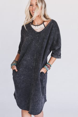 stormy-skies-tee-dress-black/Black