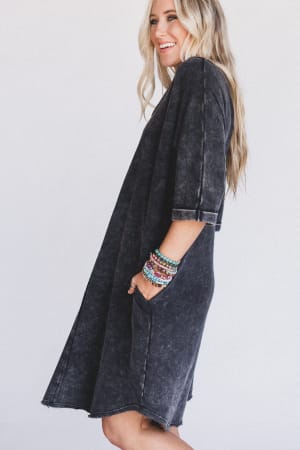 stormy-skies-tee-dress-black/Black