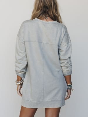 Mission Cozy Sweatshirt Dress - Sleet L / Sleet