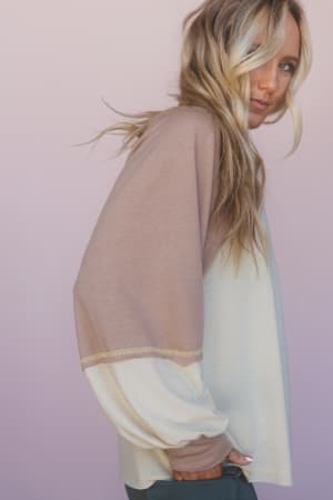 Hollie Color Block Top: undefined