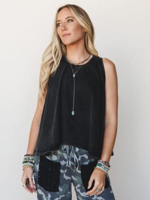 Sienna Wave Top - Ashed Black L / Ashed Black