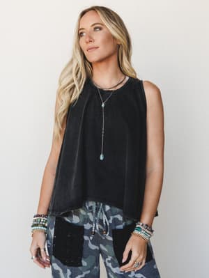 Sienna Wave Top - Ashed Black L / Ashed Black