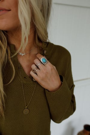 Hidden Beach Adjustable Turquoise Ring: undefined