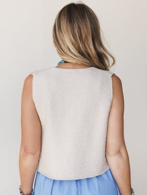Tied In A Bow Vest - Bone L / Bone
