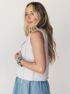Tied In A Bow Vest - Sand Beige L / Sand Beige