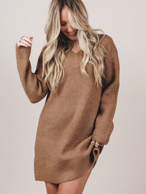 winter-muse-sweater-dress-deep-camel/Deep Camel