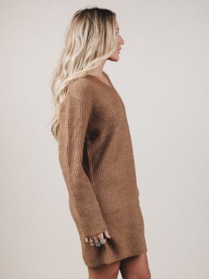 winter-muse-sweater-dress-deep-camel/Deep Camel