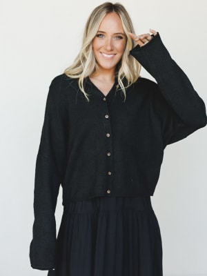 Simply There Cardigan - Black L / Black