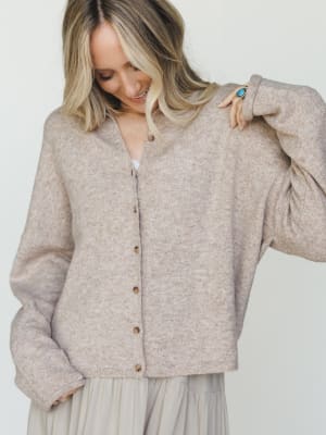 Simply There Cardigan - Mocha L / Mocha