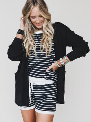Cuddle Ready Cardigan - Black XL / Black