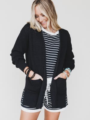 Cuddle Ready Cardigan - Black XL / Black