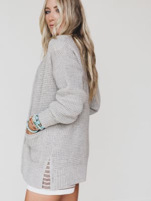 Cuddle Ready Cardigan - Heather Beige S / Heather Beige