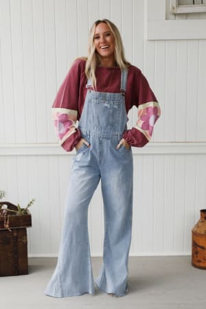 The Nest Cali Dream Denim Overalls: undefined