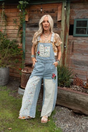 City Garden Floral Overalls: undefined