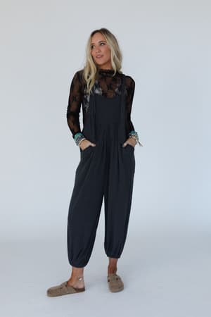 The Nest Tazzlynn Textured Jumpsuit: undefined