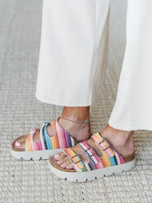 Three's Company Sandals - Multi 6 / Multi