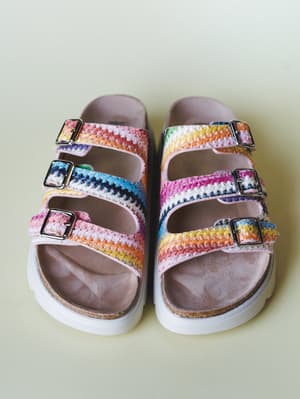Three's Company Sandals - Multi 6 / Multi