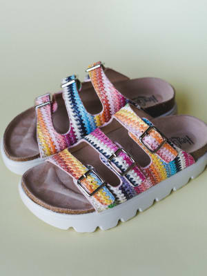 Three's Company Sandals - Multi 6 / Multi