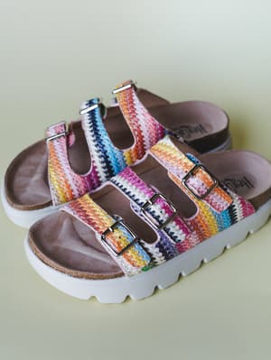 Three's Company Sandals - Multi 6 / Multi