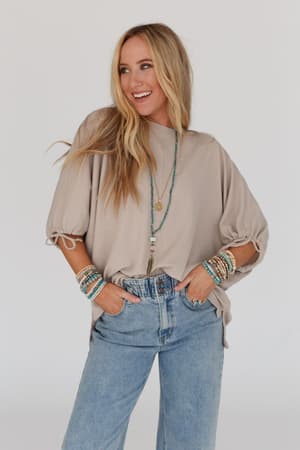 The Nest Little Lark Puff Sleeve Tee: undefined