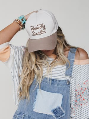 Howdy Darlin Trucker Hat - Ash Mocha OS / Ash Mocha