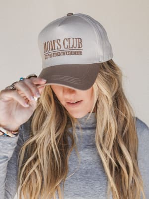 Mom's Club Baseball Hat - Ash Mocha OS / Ash Mocha