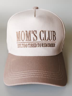 Mom's Club Baseball Hat - Ash Mocha OS / Ash Mocha