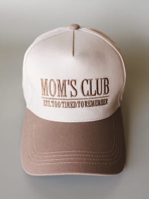 Mom's Club Baseball Hat - Ash Mocha OS / Ash Mocha